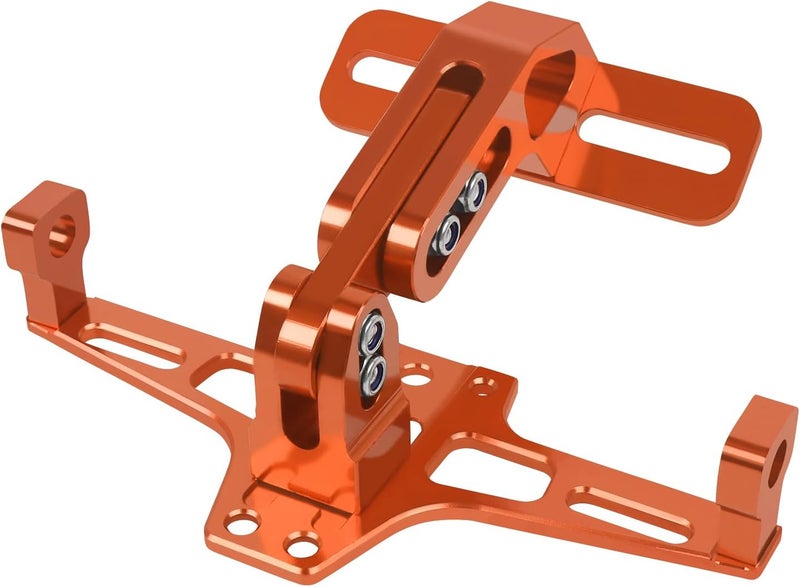 HAONEL Motorcycle License Plate Bracket Holder CNC Aluminum Orange Universal Fender Eliminator Kit with Plate Light - Image 2